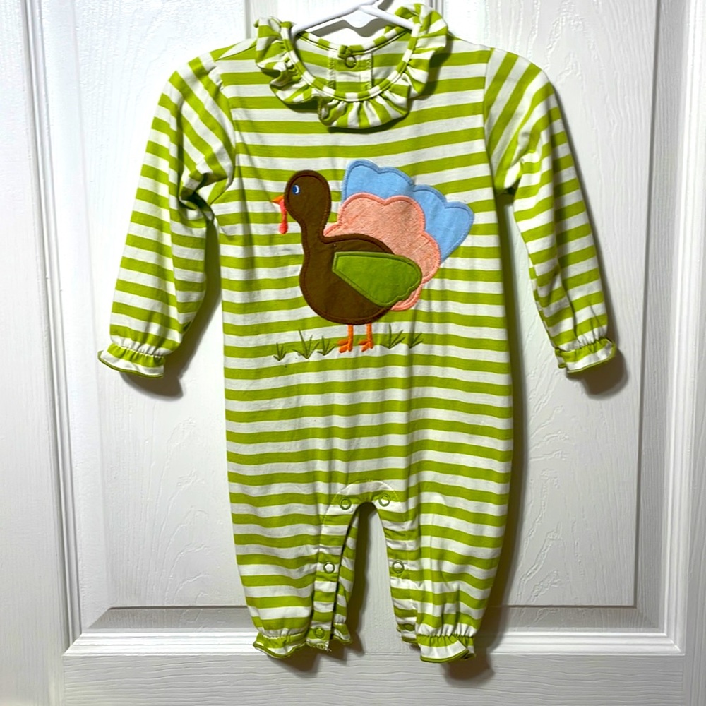 Bailey Boys Turkey Thanksgiving Romper